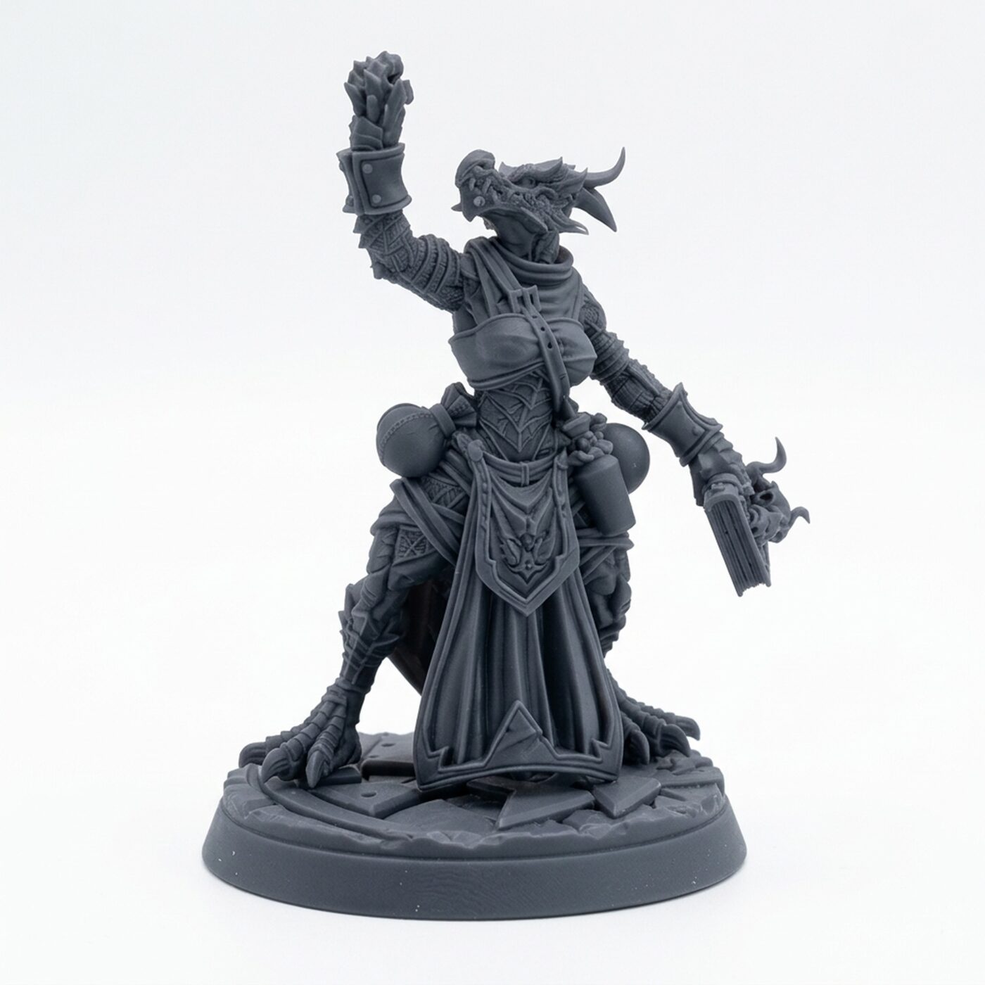 Ember Protector D - Gray Resin 3D Printed Miniature
