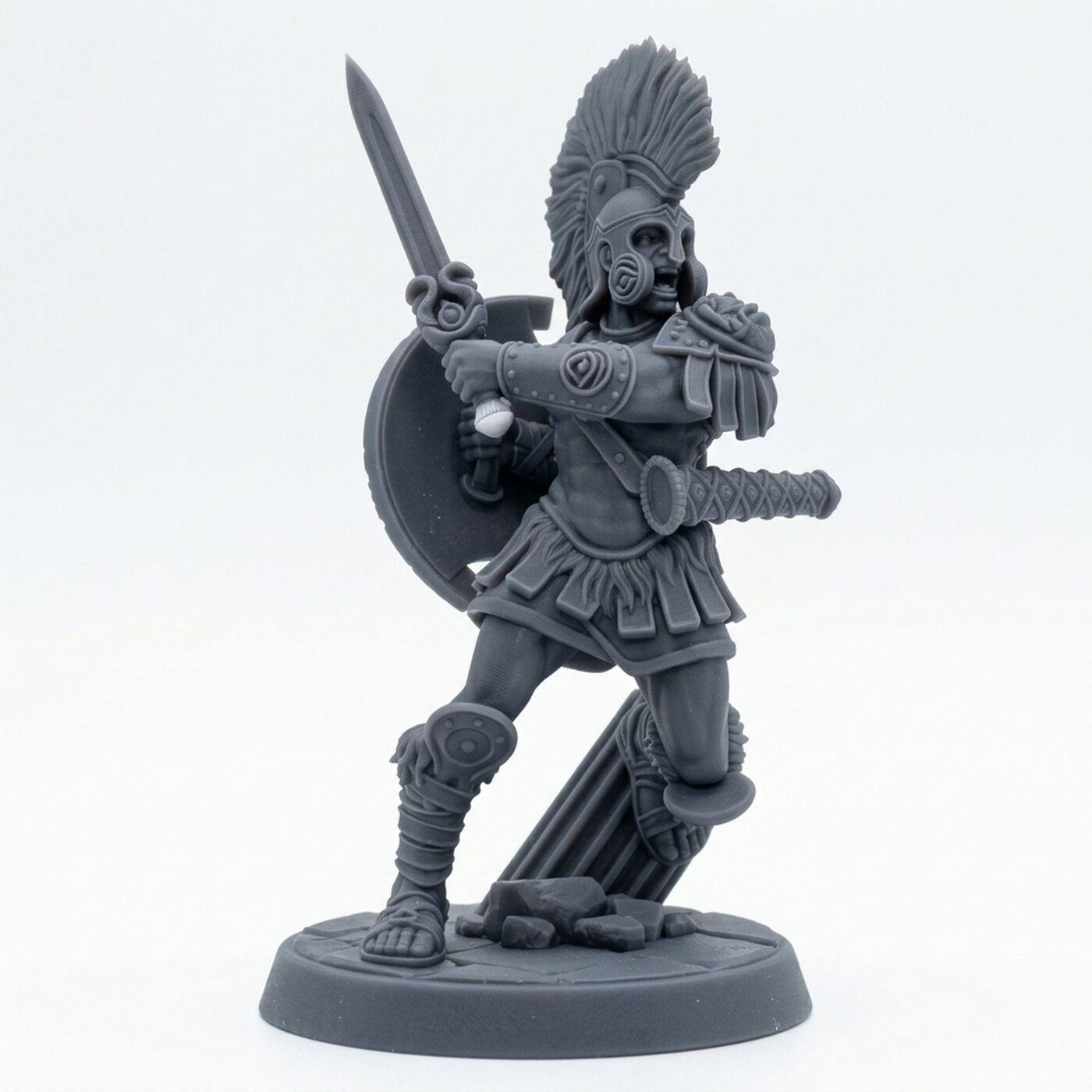 Eulyssian Warrior 1 A - Gray Resin 3D Printed Miniature