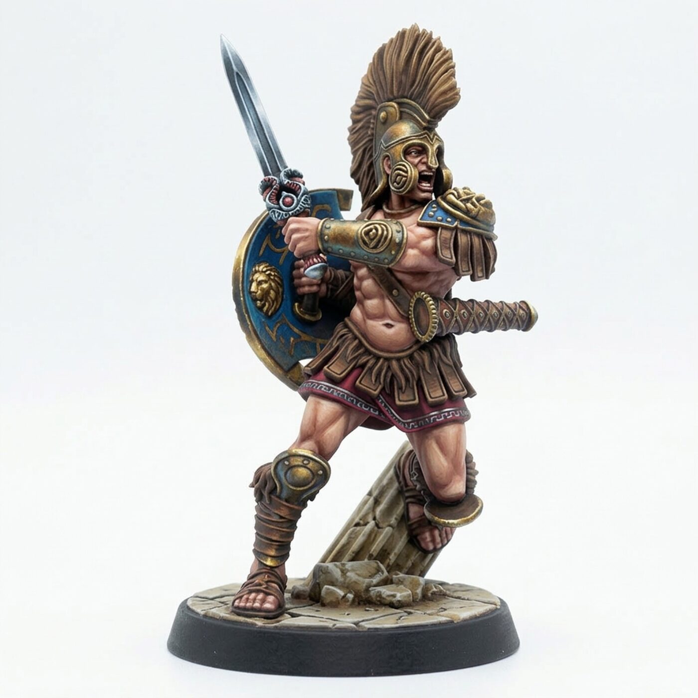 Eulyssian Warrior 1 A - Painted 3D Printed Miniature