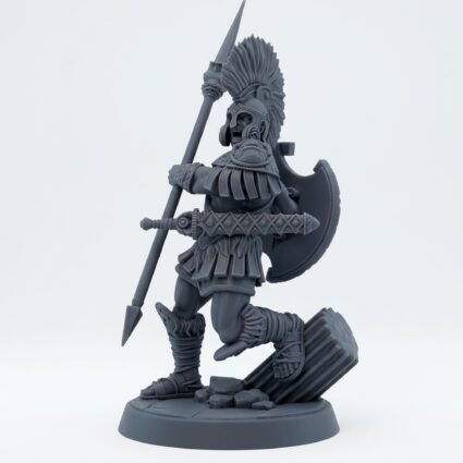 Eulyssian Warrior 1 B - Gray Resin 3D Printed Miniature
