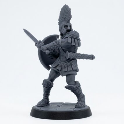 Eulyssian Warrior 2 A - Gray Resin 3D Printed Miniature
