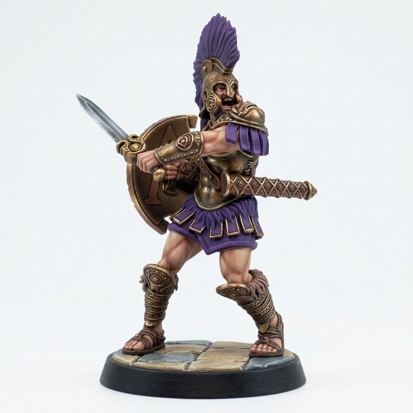 Eulyssian Warrior 2 A - Painted 3D Printed Miniature