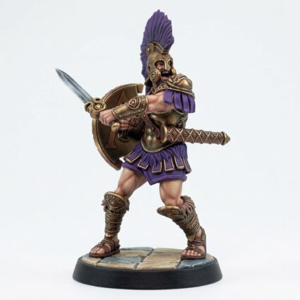 Eulyssian Warrior 2 A - Painted 3D Printed Miniature