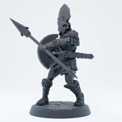 Eulyssian Warrior 2 B - Gray Resin 3D Printed Miniature