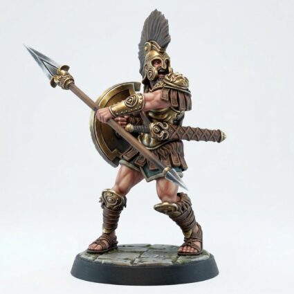 Eulyssian Warrior 2 B - Painted 3D Printed Miniature