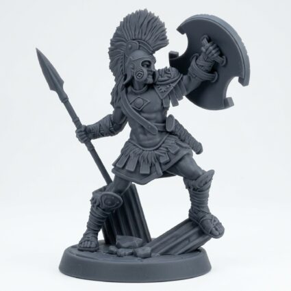 Eulyssian Warrior 3 A - Gray Resin 3D Printed Miniature