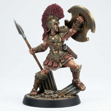 Eulyssian Warrior 3 A - Painted 3D Printed Miniature
