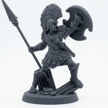 Eulyssian Warrior 3 B - Gray Resin 3D Printed Miniature