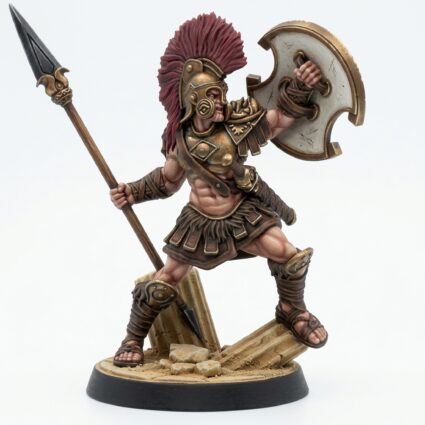 Eulyssian Warrior 3 B - Painted 3D Printed Miniature