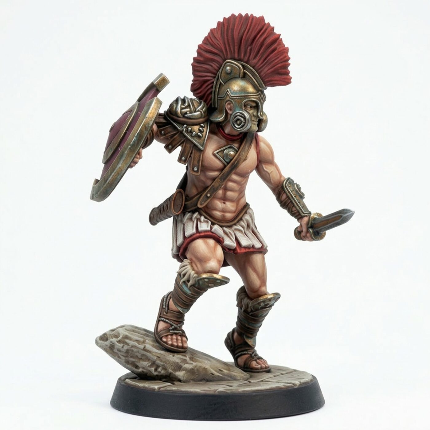 Eulyssian Warrior 4 A - Painted 3D Printed Miniature