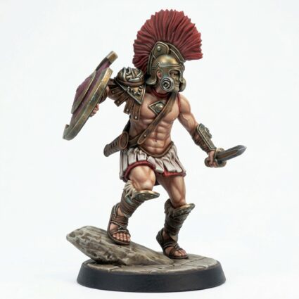 Eulyssian Warrior 4 A - Painted 3D Printed Miniature