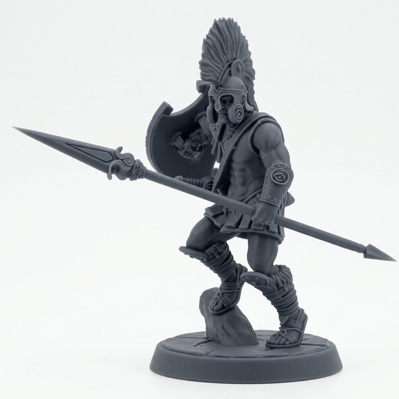 Eulyssian Warrior 4 B - Gray Resin 3D Printed Miniature