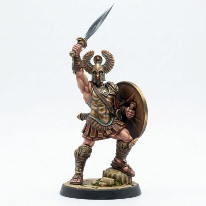 Eulyssian Warrior 5 A - Painted 3D Printed Miniature