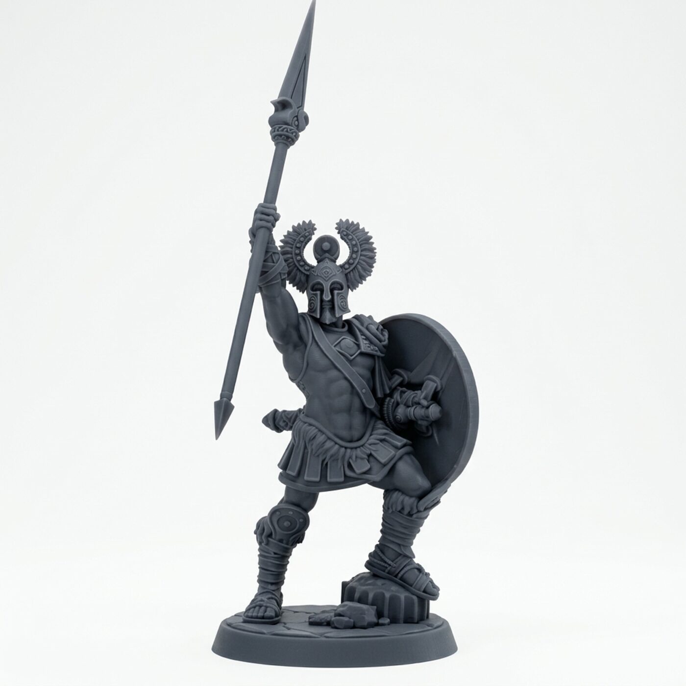 Eulyssian Warrior 5 B - Gray Resin 3D Printed Miniature