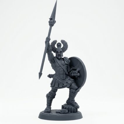 Eulyssian Warrior 5 B - Gray Resin 3D Printed Miniature