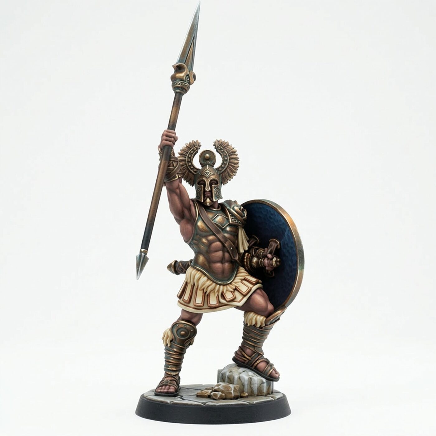 Eulyssian Warrior 5 B - Painted 3D Printed Miniature