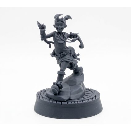 Evangeline Running - Gray Resin 3D Printed Miniature