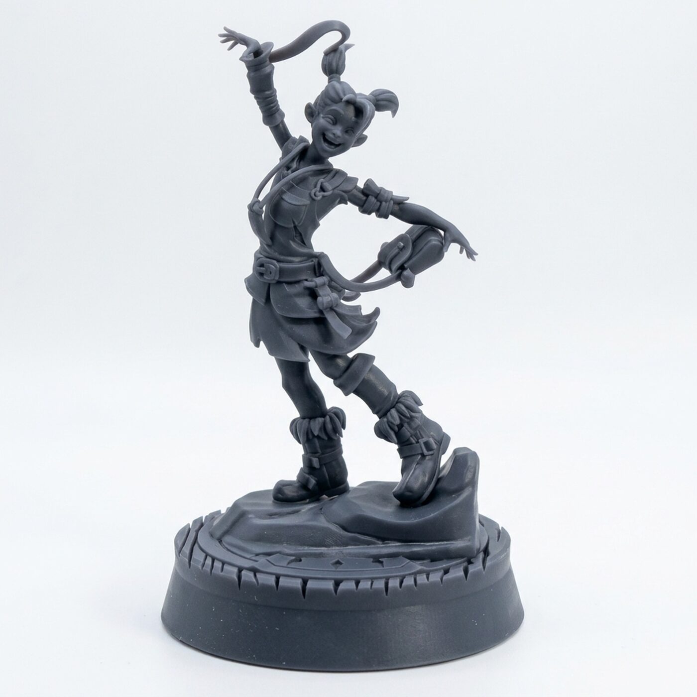 Evangeline Statue Pose - Gray Resin 3D Printed Miniature