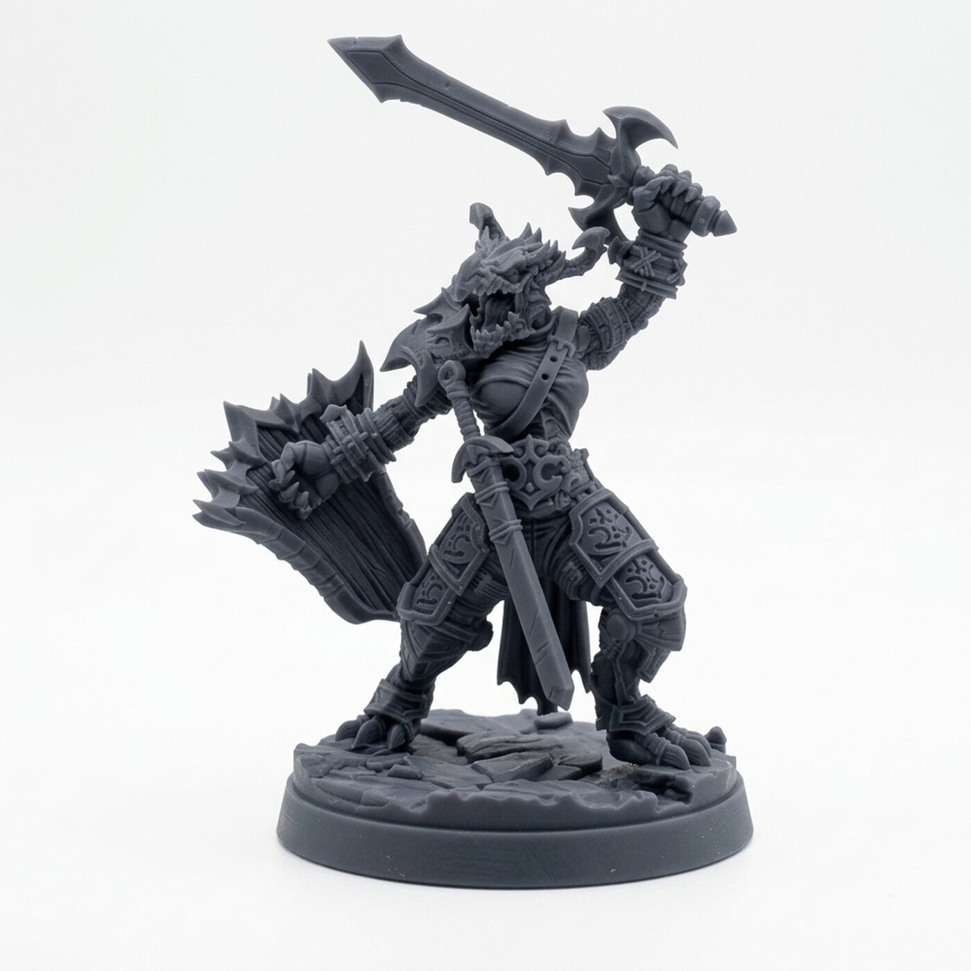 Executioner Wyrm Daughter C - Gray Resin 3D Printed Miniature