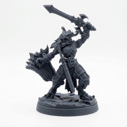 Executioner Wyrm Daughter C - Gray Resin 3D Printed Miniature