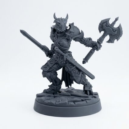 Executioner Wyrm Daughters D - Gray Resin 3D Printed Miniature