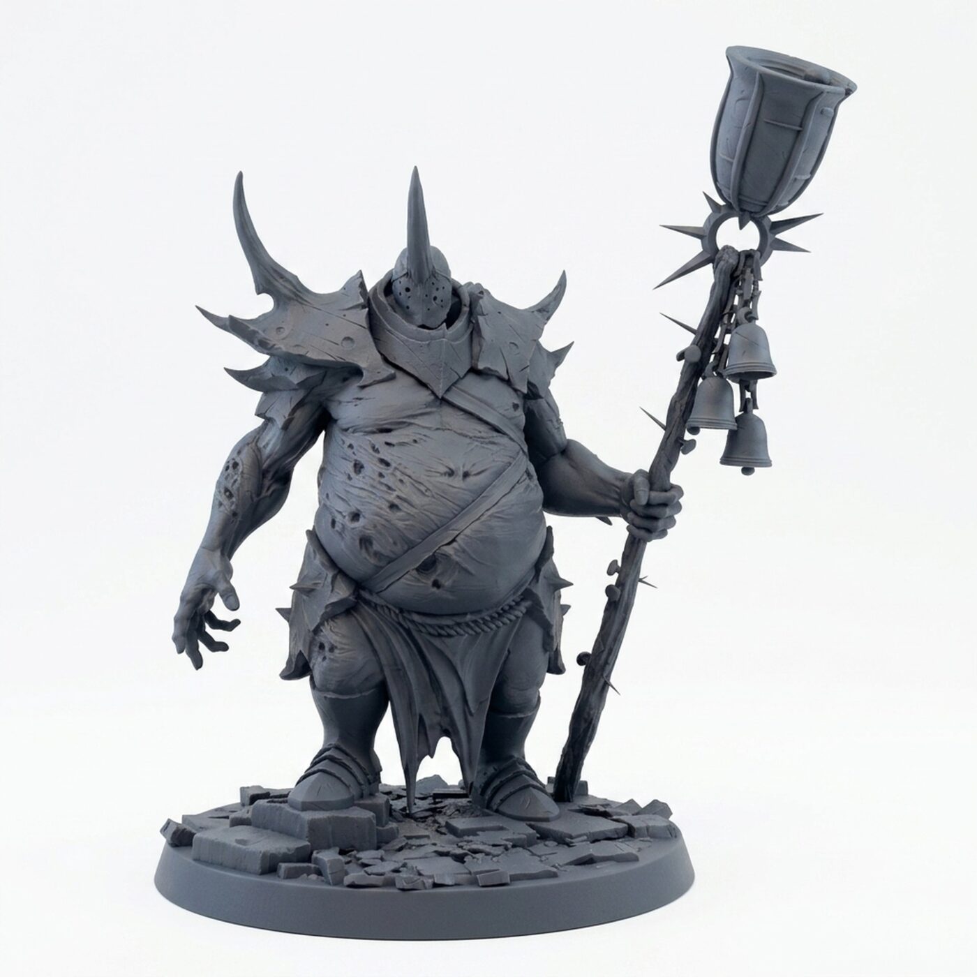 Executioner Staff - Gray Resin 3D Printed Miniature