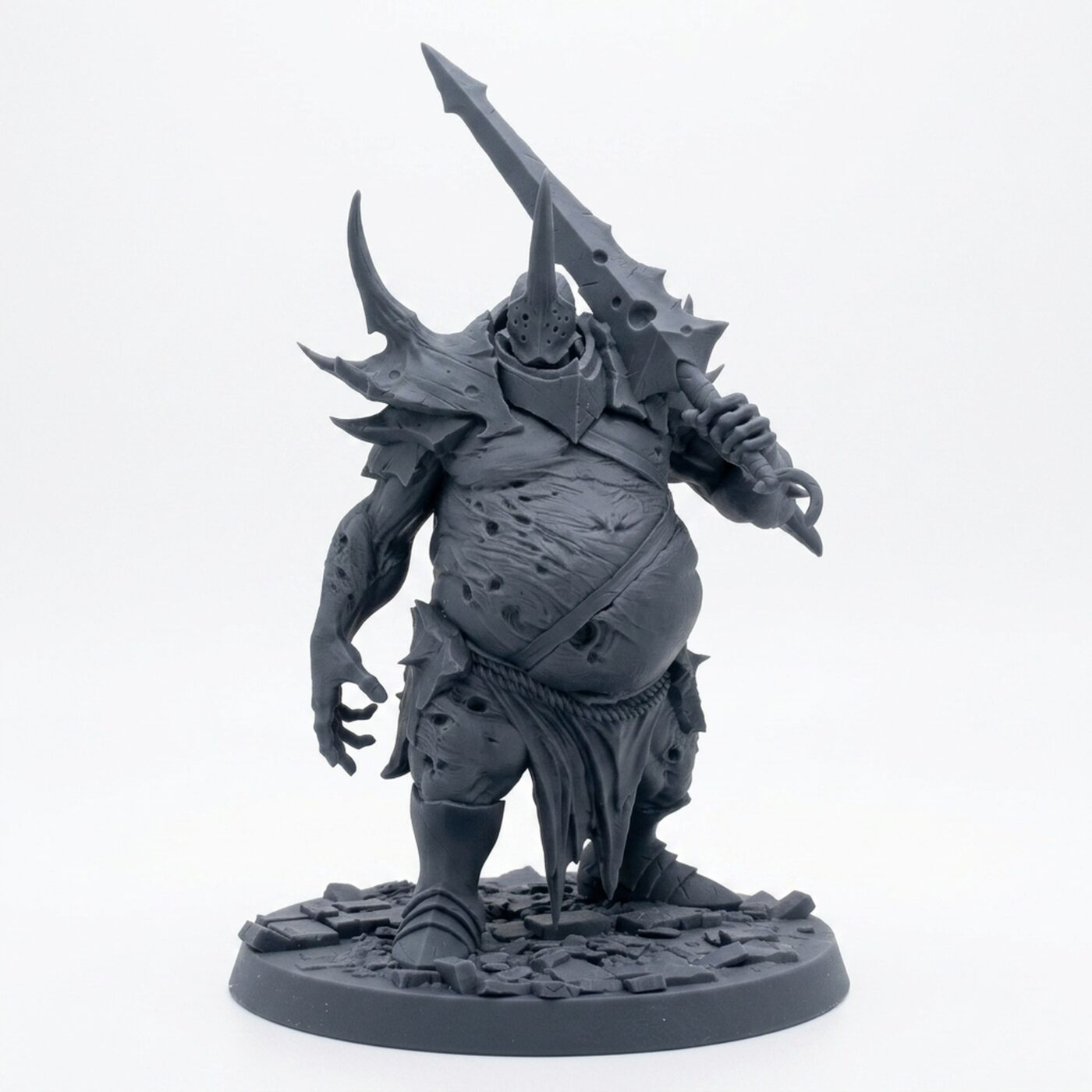 Executioner Sword A - Gray Resin 3D Printed Miniature