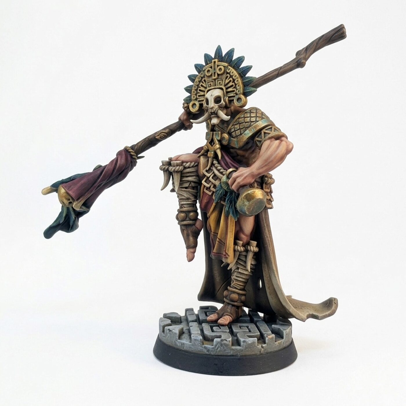 Eztli Ikal Shaman B - Painted 3D Printed Miniature