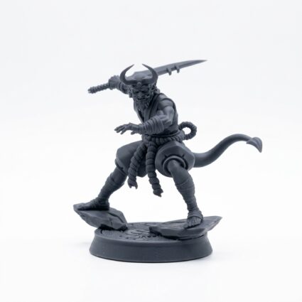 Fangblade Oda - Gray Resin 3D Printed Miniature