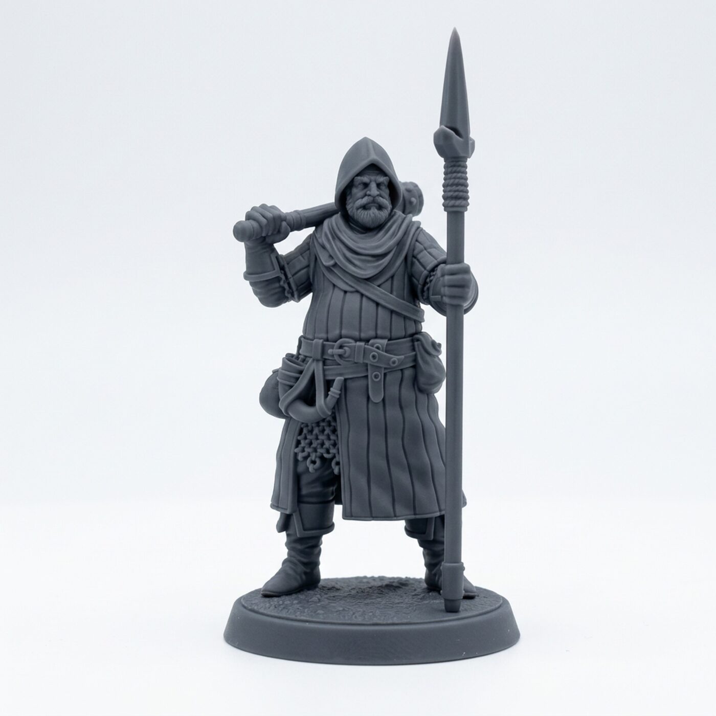 Farlands Militia B - Gray Resin 3D Printed Miniature