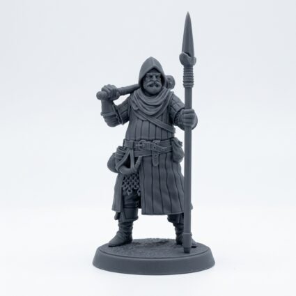 Farlands Militia B - Gray Resin 3D Printed Miniature