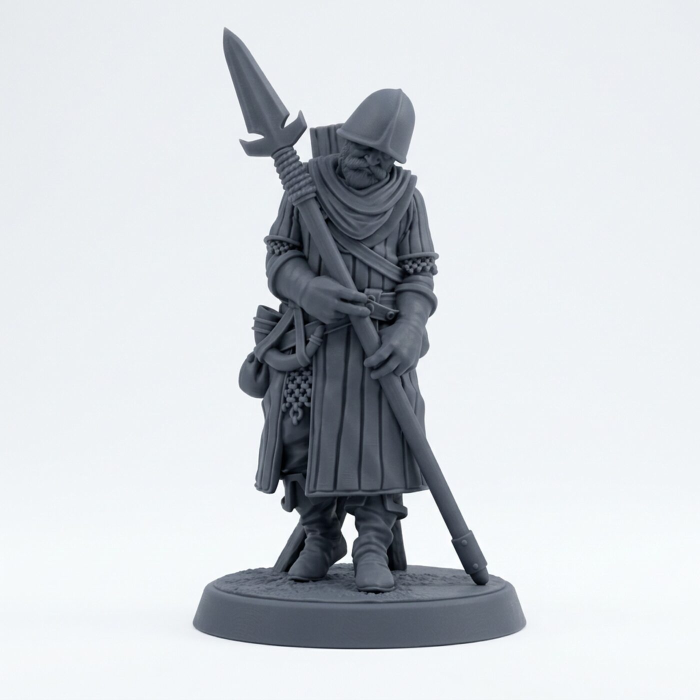 Farlands Militia C - Gray Resin 3D Printed Miniature