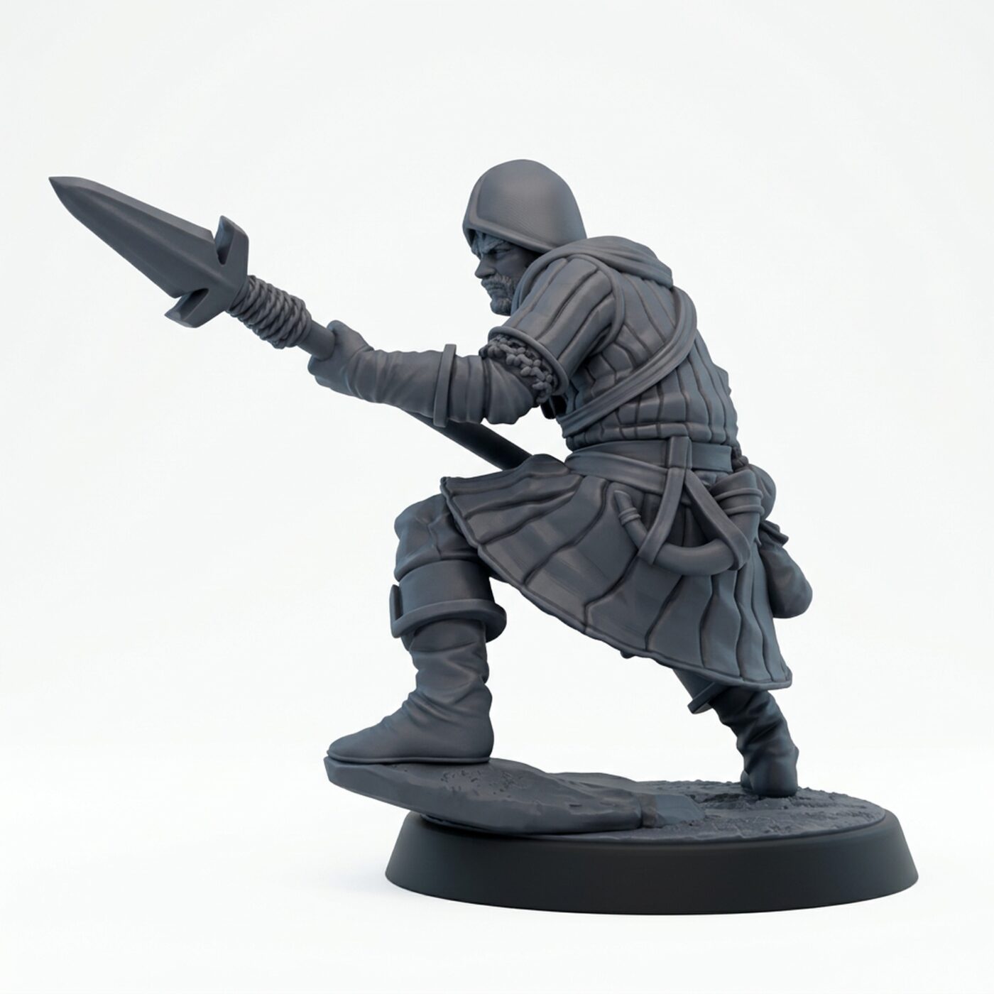 Farlands Militia D - Gray Resin 3D Printed Miniature