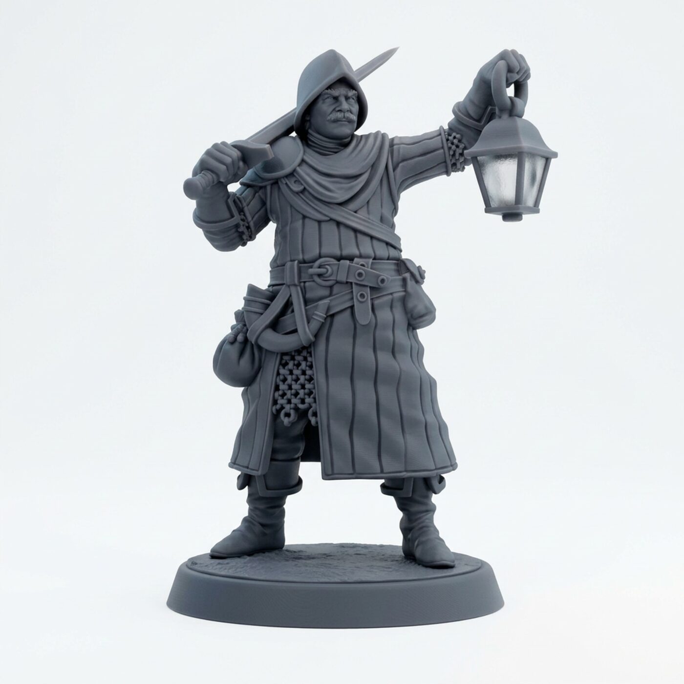 Farlands Militia Captain - Gray Resin 3D Printed Miniature