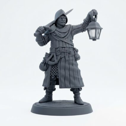Farlands Militia Captain - Gray Resin 3D Printed Miniature