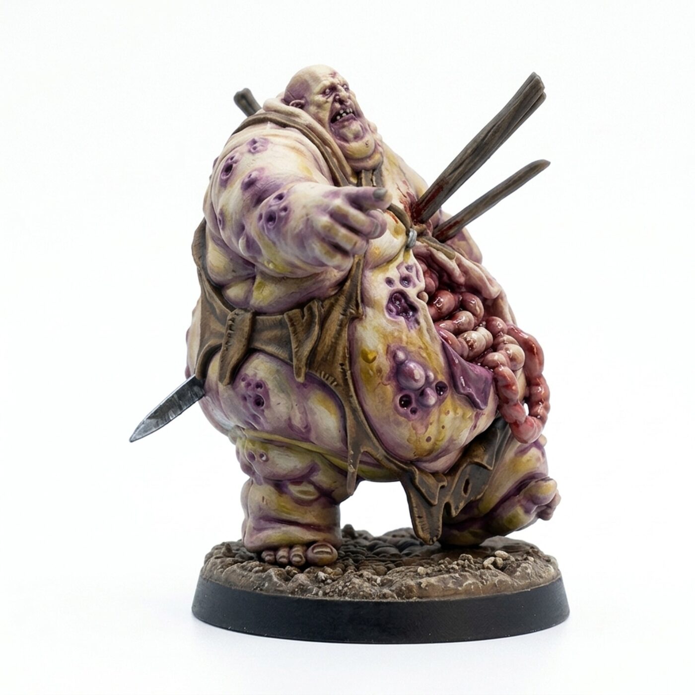 Fat Zombie C - Painted 3D Printed Miniature