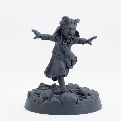 Faun Girl - Gray Resin 3D Printed Miniature