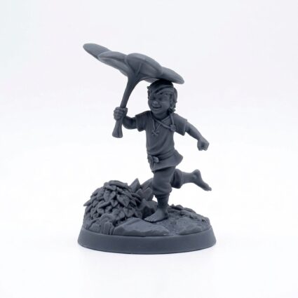 Faun Kid - Gray Resin 3D Printed Miniature
