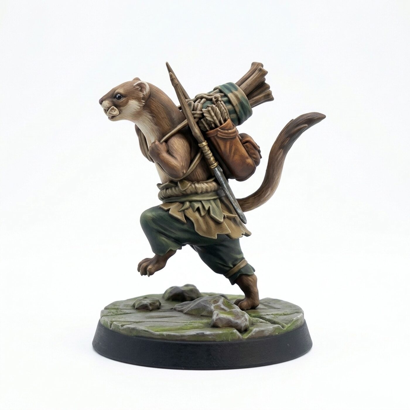 Ferret Watcher - Painted 3D Printed Miniature