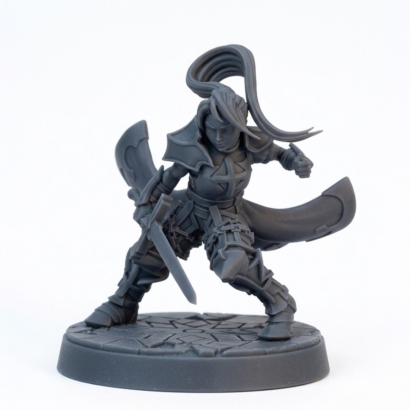 Fighter Dodging - Gray Resin 3D Printed Miniature