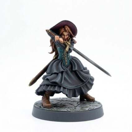Fighter Lady - Painted 3D Printed Miniature