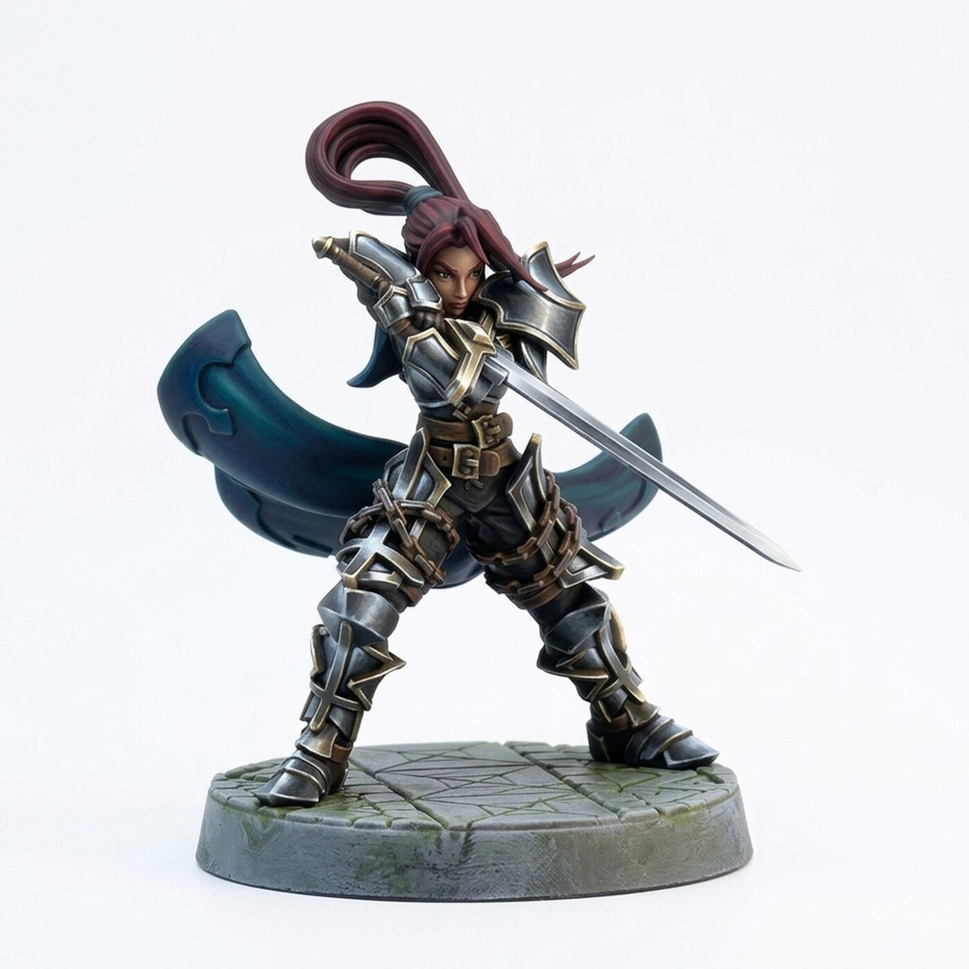 Fighter Poising - Painted 3D Printed Miniature