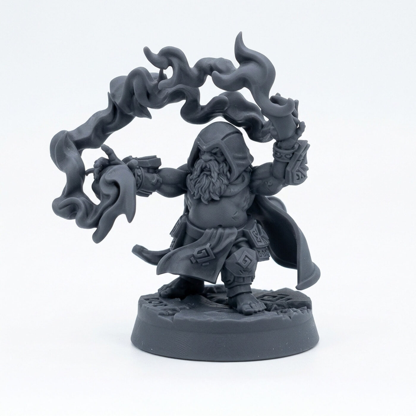 Fire Caster B - Gray Resin 3D Printed Miniature