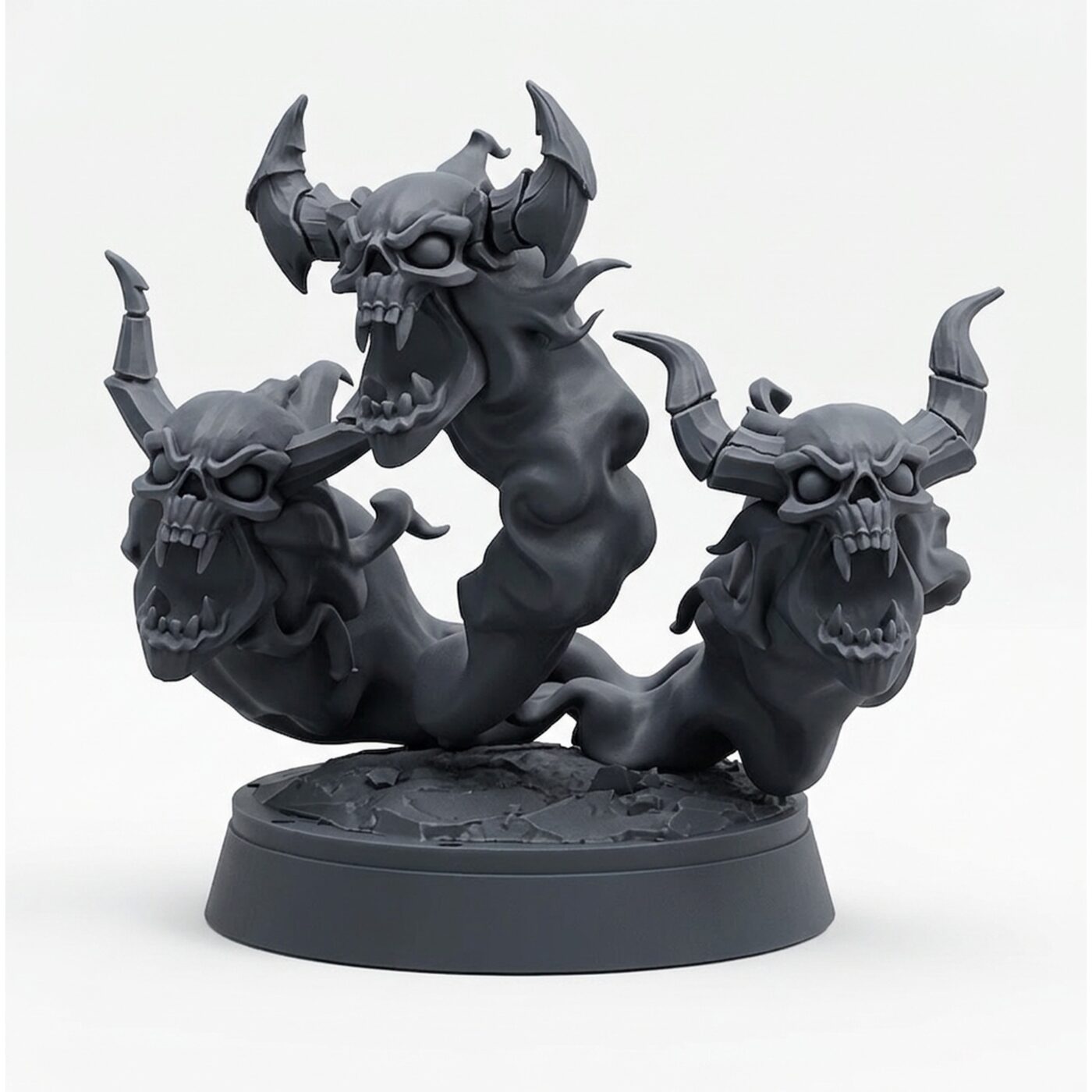 Fire Skulls - Gray Resin 3D Printed Miniature