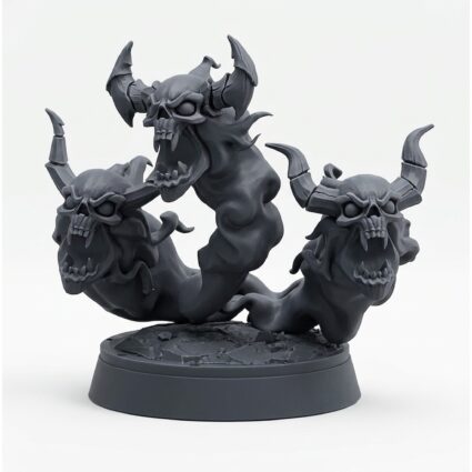 Fire Skulls - Gray Resin 3D Printed Miniature