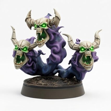 Fire Skulls - Painted 3D Printed Miniature