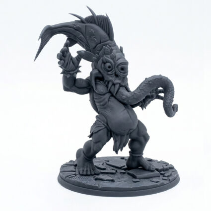 Fisher Troll Mimic - Gray Resin 3D Printed Miniature