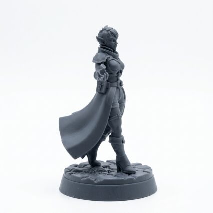 Flicking Coin - Gray Resin 3D Printed Miniature