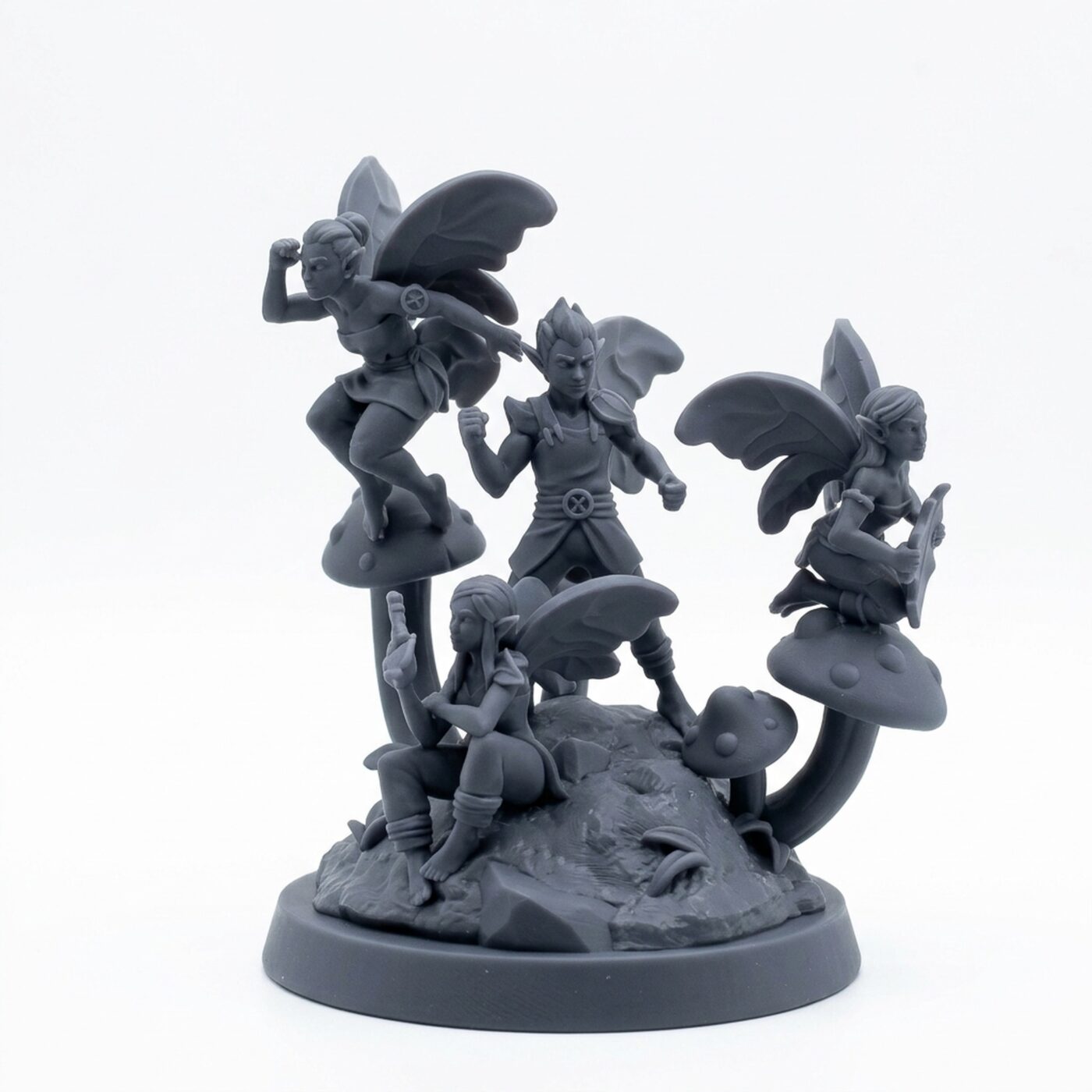 Forest Sprite B - Gray Resin 3D Printed Miniature