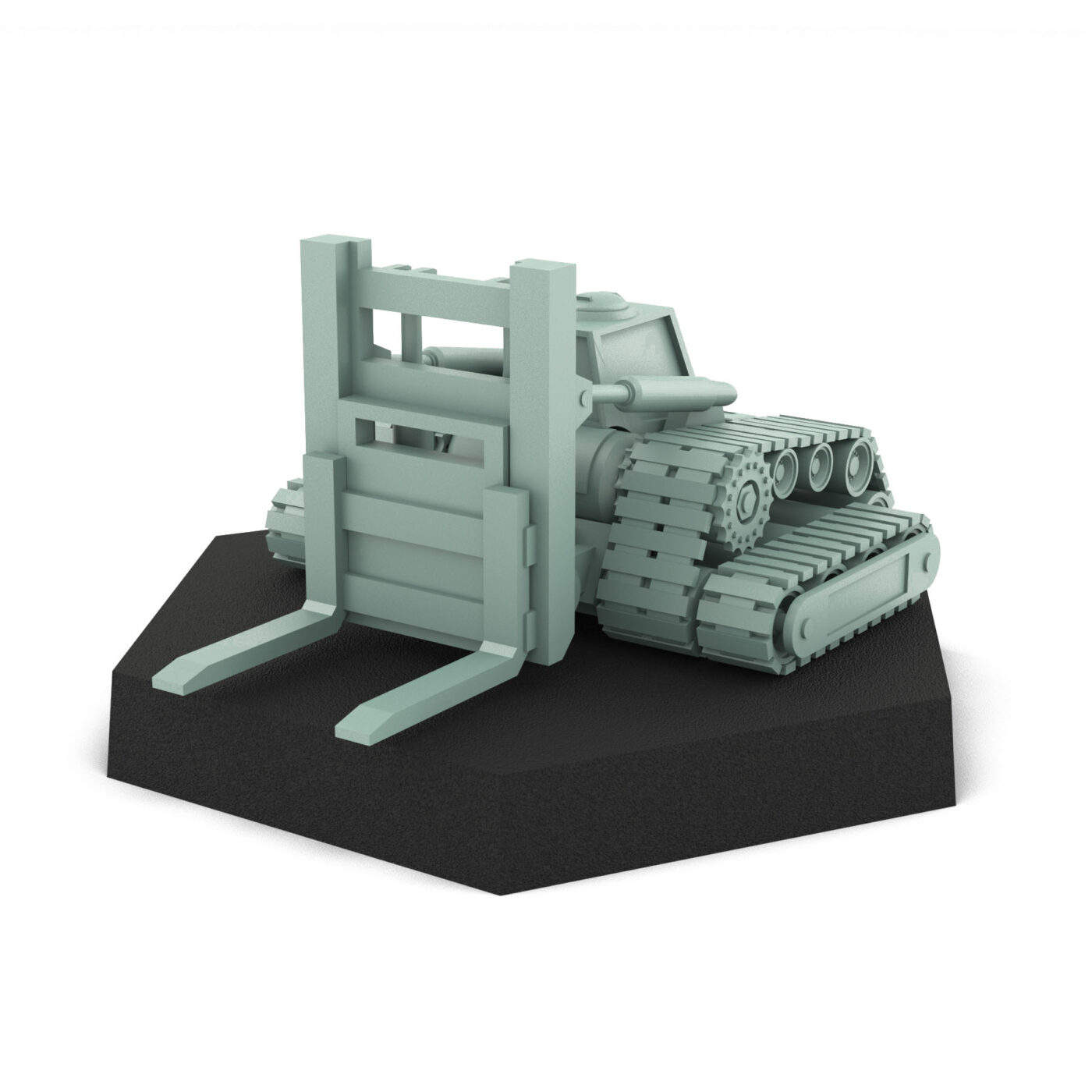 Forklift Combat Engineering Mech Miniature 3D Printed Mech Miniature
